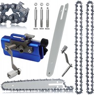 ROSFIX Set vodilice 8", 2 lanca 1/4" i ručne oštrilice, kaljeni čelik